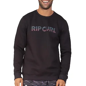 Moletom Rip Curl Careca Brand Wordmark Medina WT23 - Preto