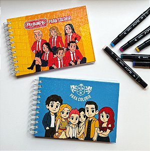 Kit Livros de Colorir RBD e Rebelde