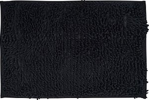 Tapete/Ban Bell Valley Chenille Shaggy 0,40 X 0,60 Preto