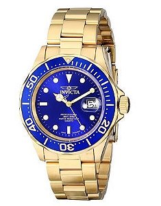 Invicta Homens Pro Diver Banhado a ouro 18k