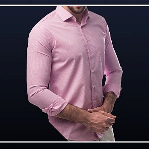 Camisa Casual - Rosa Claro - Carlos Brusman