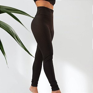 Riachuelo  Legging Transpassada Texturizada Preta