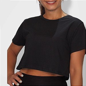Camisetas Curta Femininas Fitness em 100% Algodão