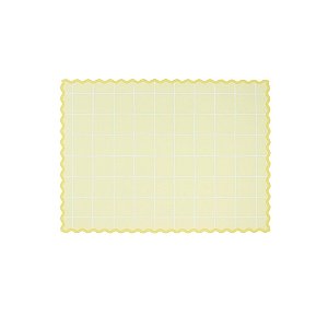 Jogo Americano  de Papel - Jogo Americano de Papel - Grid Ondulado Amarelo - 5 unds