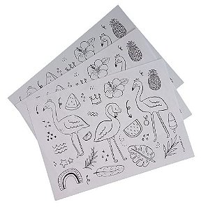 Jogo Americano Infantil - Flamingo- A4