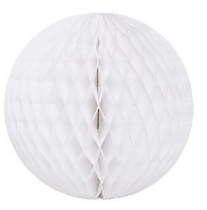 Globo Papel Seda - Cor Branca - 1 und
