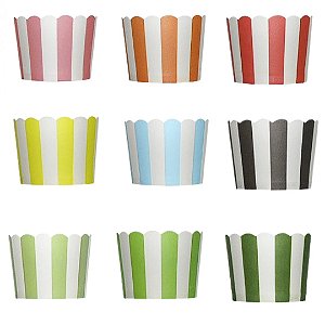 Forminhas para Cupcake Forneáveis Listra Vertical - 20 unds