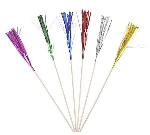 Picks de Papel Colorido  - 12 unds