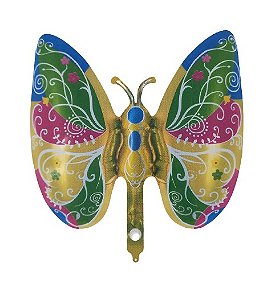 Balão de Foil - Borboleta Multicolorida - 14cm - 1 und