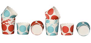 Forminhas para Cupcake Forneáveis Poá - 20 unds