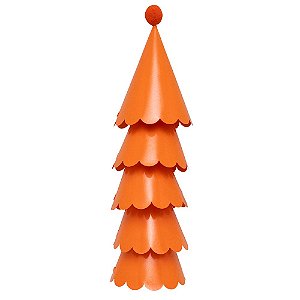 Chapéu de Aniversário Liso - Laranja - 5 unds