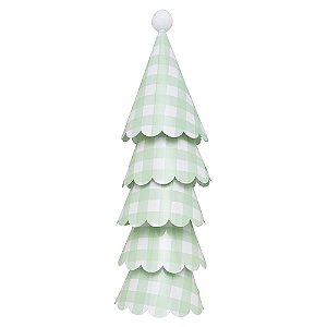 Chapéu de Aniversário Xadrez Vichy Menta - 5 unds