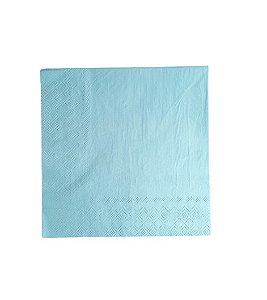 Guardanapo de Papel Quadrado Liso - Azul Claro - 20 unds