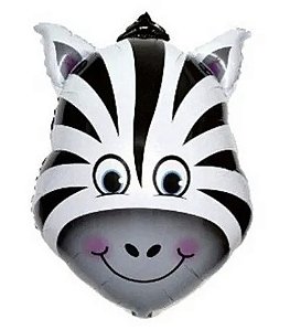 Balão de Foil - Rosto Zebra - Und