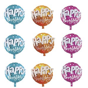 Balão de Foil Happy Birthday 3D  - Und
