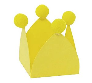 Forminhas de Doce Pompom - Amarelo Quindim - 20 Unds