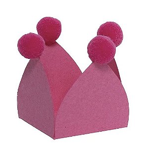 Forminhas de Doce Pompom - Rosa Chiclete  - 20 Unds