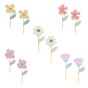 Topos de Doces e Cupcakes  Flores do Campo - 10 unds