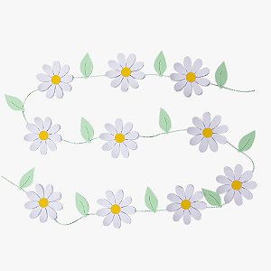Varal Decorativo de Papel Margaridas - Und
