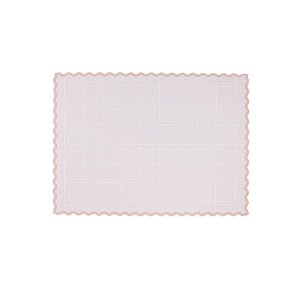 Jogo Americano de Papel -  Grid Ondulado Rosa Claro  - 5 unds