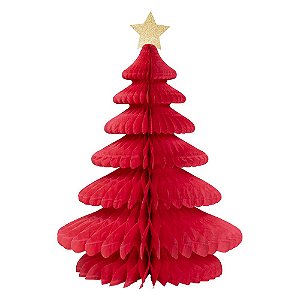 Árvore de Natal de Papel Seda - Vermelha  - Und