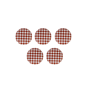 Mini Prato de Papel Xadrez Vermelho - 5 Unidades | Prato Decorativo para Festa Infantil, Mesa Posta e Aniversário com Estampa Rústica