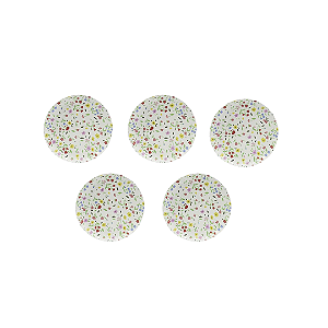 Mini Prato de Papel Floral Vintage - 5 Unds