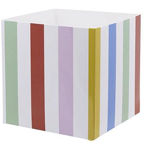 Caixote de Papel - Listra Multicolorida - Und