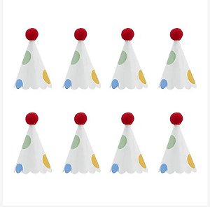 Mini Chapeuzinhos Decorativos - Confete - 8 Unds