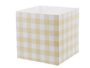 Caixote de Papel - Xadrez Aveia - Und