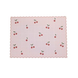 Jogo Americano de Papel - Cerejas (Pessego + Vermelho)- 5 Unds