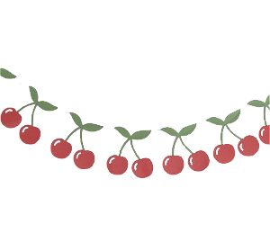 Varal Decorativo de Papel Cerejas - Und