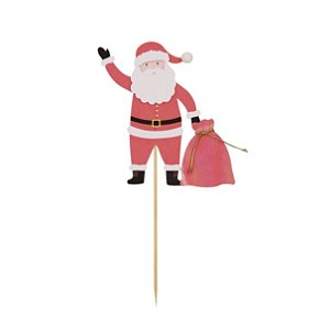 Topo para Panetone/Bolo/Sobremesas - Papai Noel - Papai Noel - Und