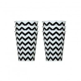 Copo de Papel Chefron Preto - 8 unds