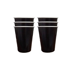 Copo de Papel Preto - 8 unds