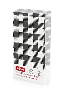 Guardanapo  de Papel Xadrez Preto - 20 unds