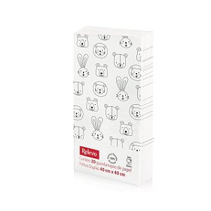 Guardanapo de papel Bichos P&B - 20 unds