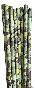Canudo de Papel Camuflado - 20 unds