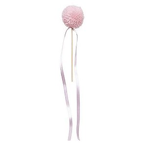 Topo para Bolo - PomPom Fitilhos Rosa Boneca - Und