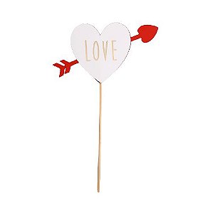 Topo de Bolo Parabéns Coração Love