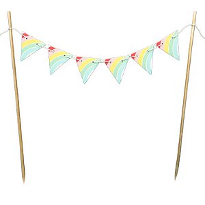 Mini Bandeirinha para Bolo Arco Íris