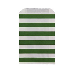Saquinho de Papel Verde Escuro Listrado