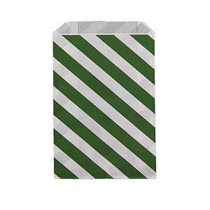 Saquinho de Papel Verde Escuro Oblíquo