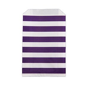 Saquinho de Papel Roxo Listrado
