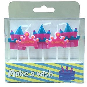 Mini Vela Princesa Rosa