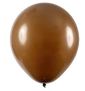 Balão Art-Latex Redondo Liso N° 7- Marrom - 50 Unds