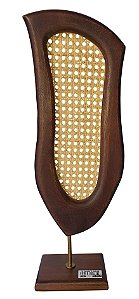 Escultura Madeira Trama Palha G