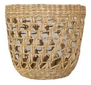 Cesto de Palha Trançado