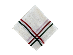 Guardanapo Listras Verde e Vermelha - Kit com 2 unidades