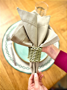 Porta Guardanapo de Vime Verde